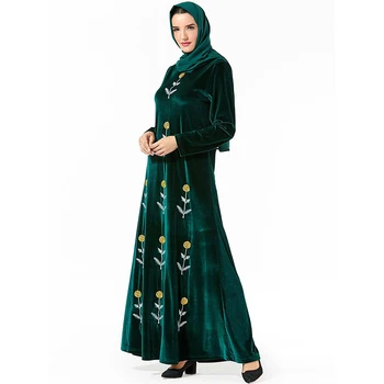 Novo Muslimansko Obleko Dubaj Moda Arabskem Plus Velikost Ženske Bližnjem Vzhodu, Islamski Rastlin Vezene Turčija Maroški Kimono Pakistan