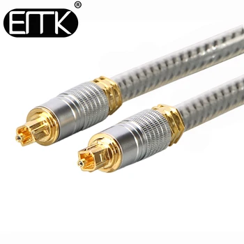 EMK spdif optični kabel OD 8,0 mm Zlato priključek Digitalni Optični Optični Avdio kabel Toslink