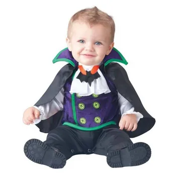 New Visoke Kakovosti Baby Fantje Dekleta Halloween Bat Vampir Kostum Romper Otroci Oblačila Sklop Malčka Co-raztezajo Roza