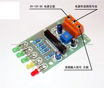 5 LED VU Meter Voznik Modul Ravni Zvoka Kazalnik / Moči Meter upravni Ravni, ki Označuje 5-12V dc