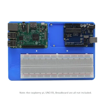 Raspberry Pi 4/3B+ Ploščo, 5in1 RAB Imetnik Breadboard Base/ ABS Ohišje / Izobraževanje Platforma za Arduino UNO Mega 2560/ Raspberry Pi
