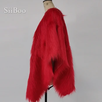 Visoko kakovostni 9 cm dolge lase, rdeče specializiranimi za umetno krzno, tkanine za zimski suknjič,telovnik,cosplay fazi dekor brezplačno dostavo 150*50 cm 1piece SP2574