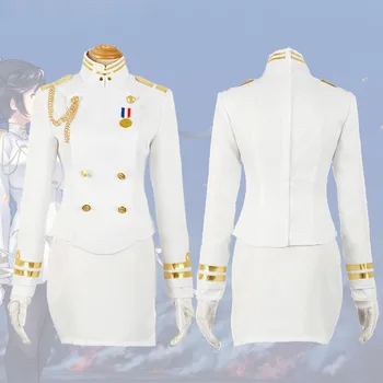 Igra Azur Lane Takao Atago Enotna Ženska Krilo Gospa White Battleframe Chokai Mornarsko Uniformo Halloween Cosplay Kostum Za Odrasle Obleko