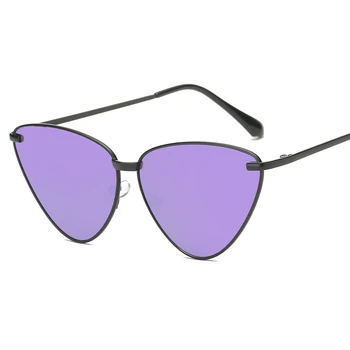 2018 Moda za Ženske Barva Luksuzne blagovne Znamke Mačka Oči, sončna Očala, Vijolična Elegantno oculos de sol prevelik sončna očala za ženske UV400