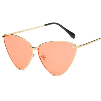 2018 Moda za Ženske Barva Luksuzne blagovne Znamke Mačka Oči, sončna Očala, Vijolična Elegantno oculos de sol prevelik sončna očala za ženske UV400
