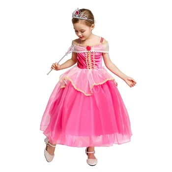 VOGUEON Aurora Princesa Obleko Dekleta Fancy Stranka, Cosplay Kostum Otroci Elsa Ana Obleke Baby Dekle Halloween Otroci Oblačila